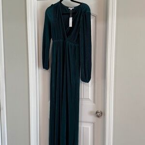 NWT Green ribbed maxi dress